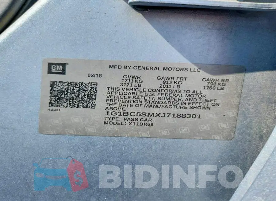 1G1BC5SMXJ7188301 Photo# 12