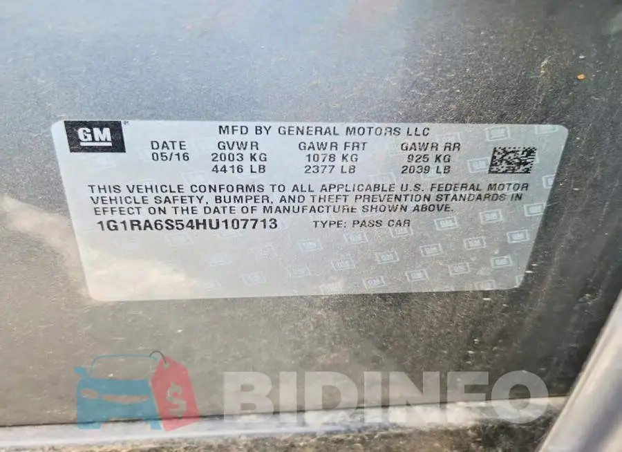 1G1RA6S54HU107713 Photo# 12