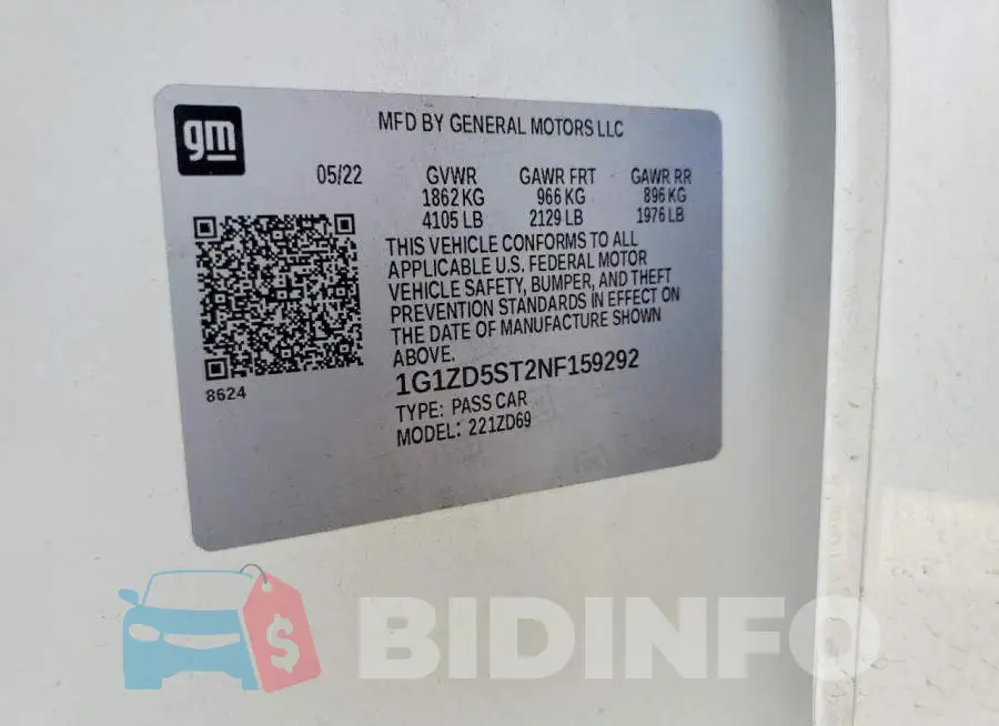 1G1ZD5ST2NF159292 Photo# 12