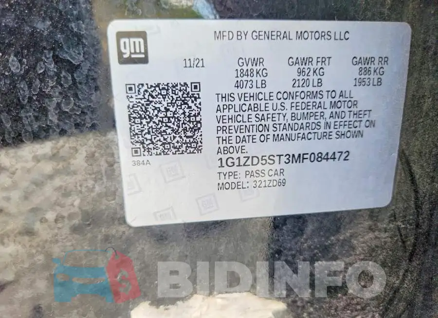 1G1ZD5ST3MF084472 Photo# 12