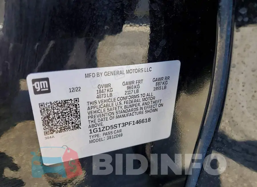 1G1ZD5ST3PF146618 Photo# 12
