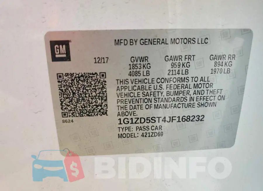 1G1ZD5ST4JF168232 Photo# 12