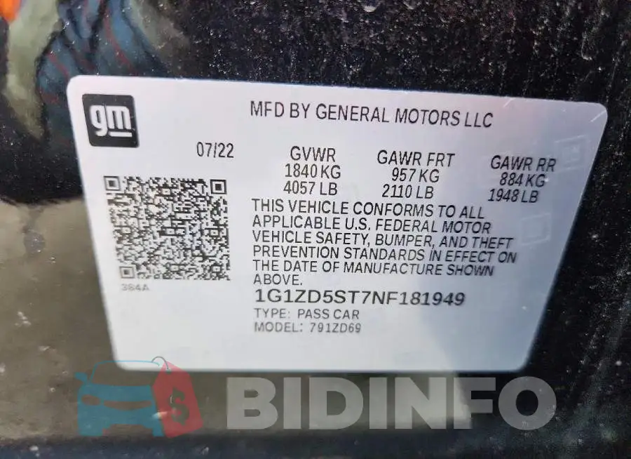 1G1ZD5ST7NF181949 Photo# 12