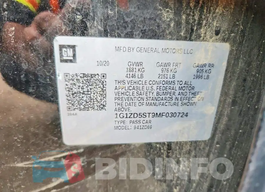 1G1ZD5ST9MF030724 Photo# 12