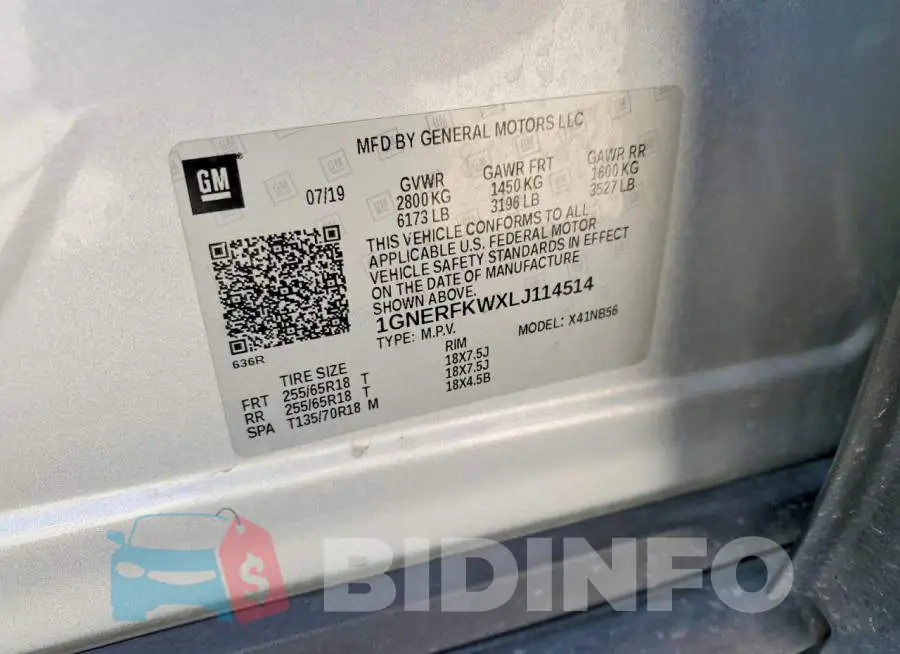 1GNERFKWXLJ114514 Photo# 12