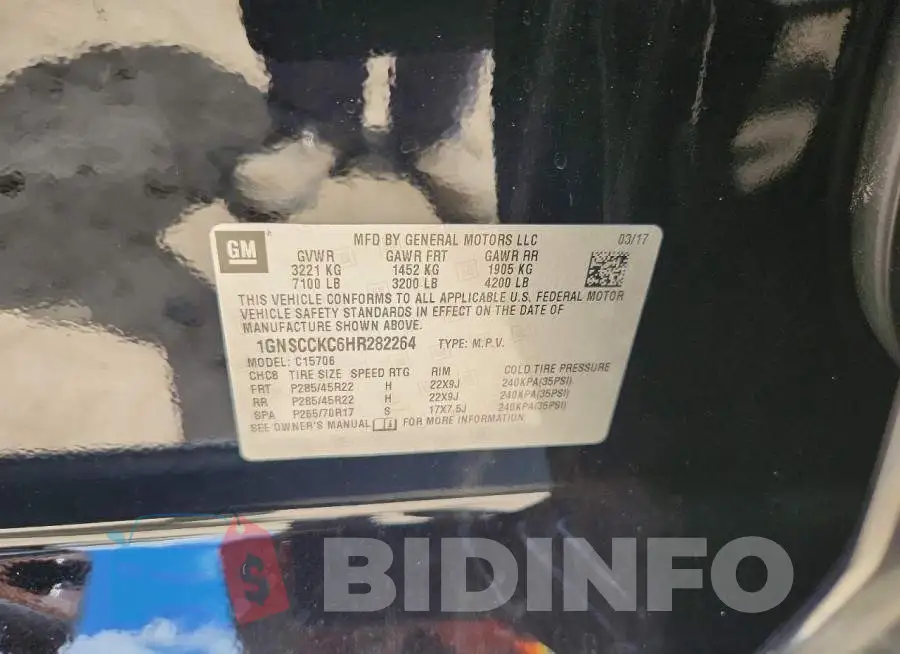 1GNSCCKC6HR282264 Photo# 13