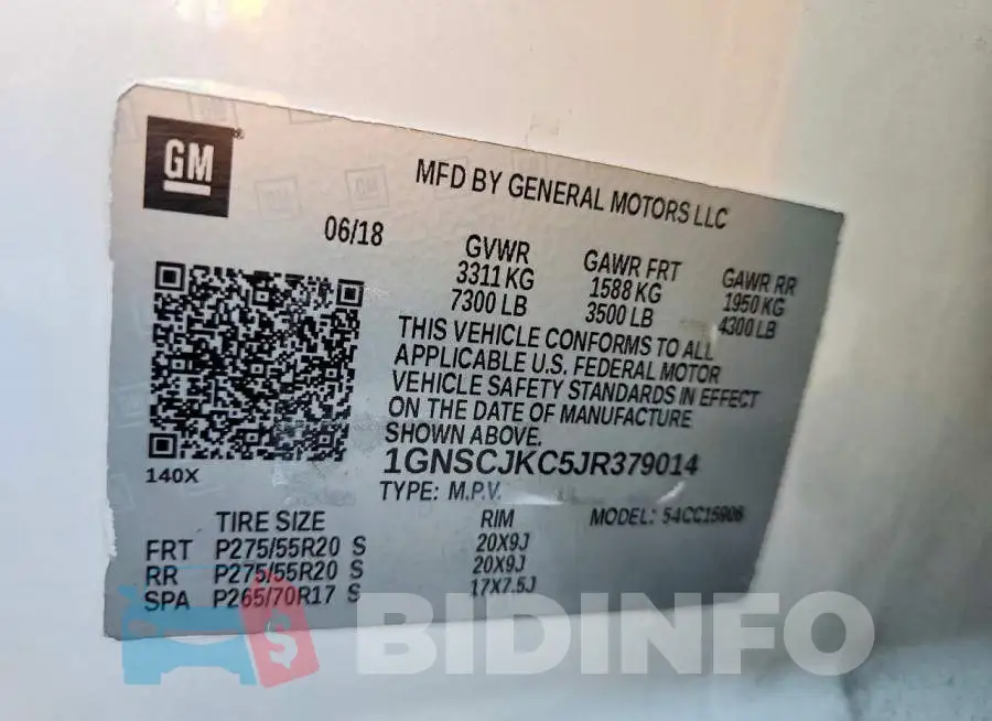 1GNSCJKC5JR379014 Photo# 13