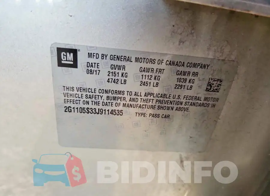 2G1105S33J9114535 Photo# 12