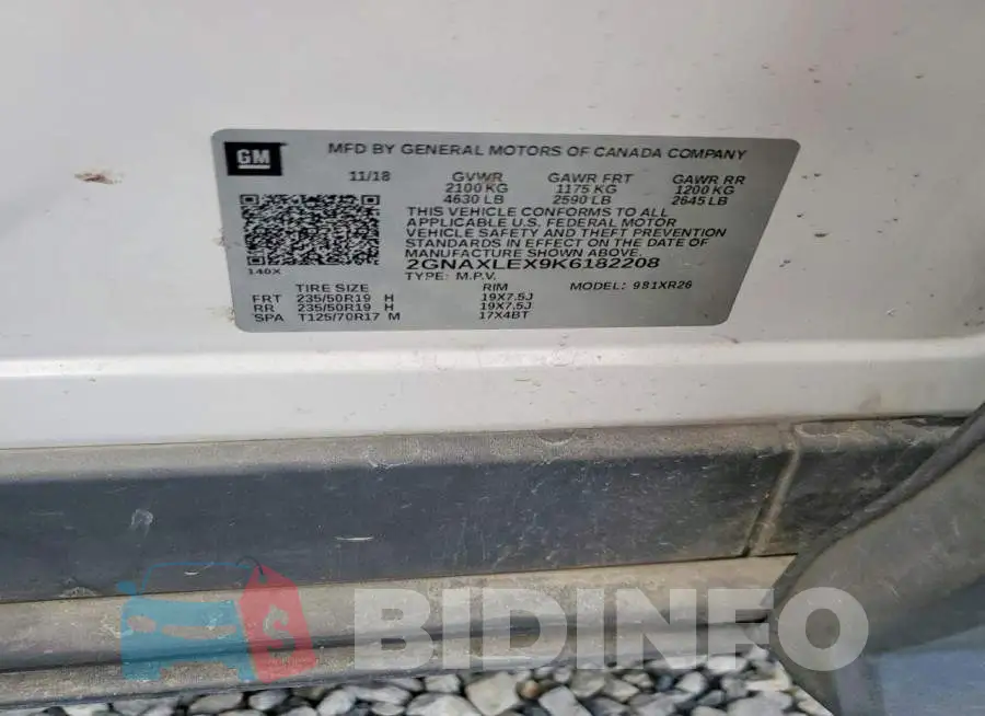 2GNAXLEX9K6182208 Photo# 13