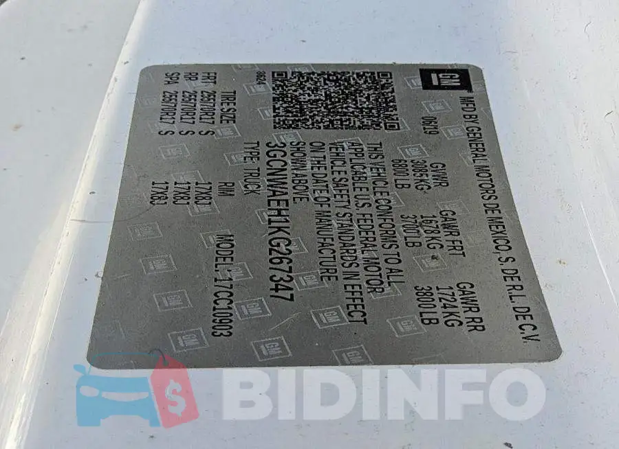 3GCNWAEH1KG267347 Photo# 12