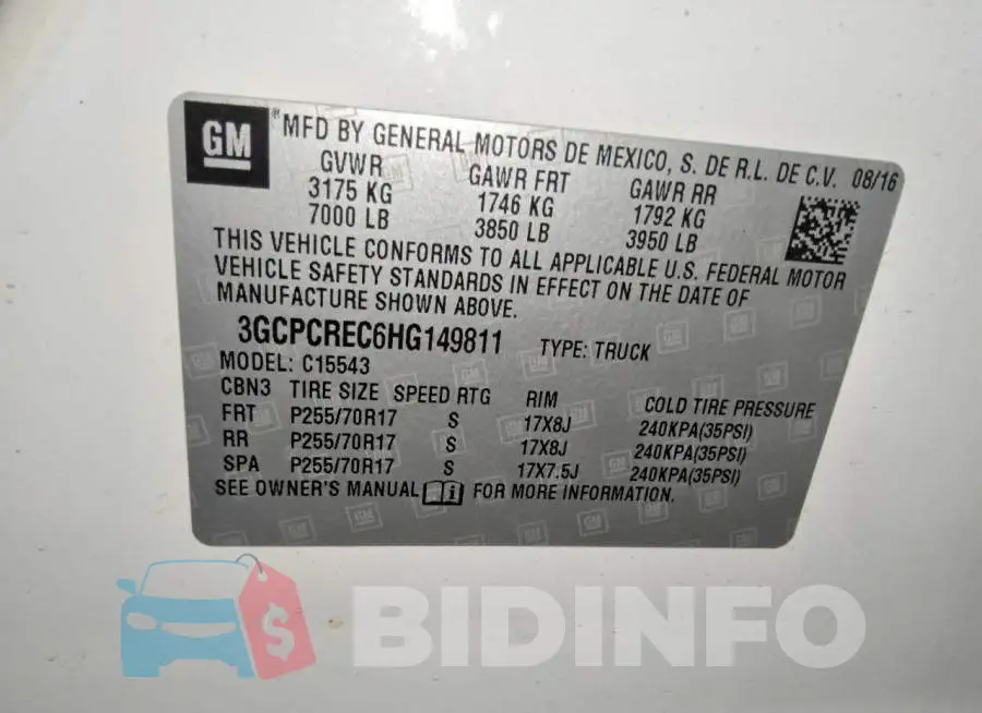 3GCPCREC6HG149811 Photo# 12
