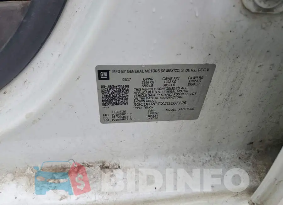 3GCUKRECXJG167126 Photo# 12