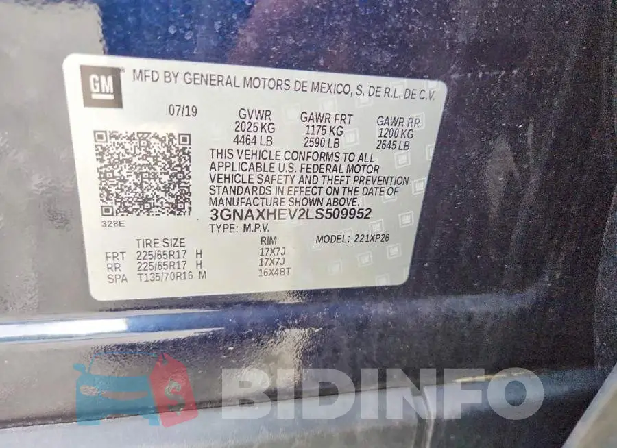 3GNAXHEV2LS509952 Photo# 13