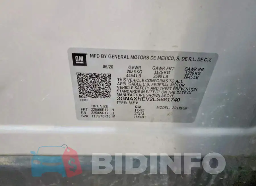 3GNAXHEV2LS681740 Photo# 14