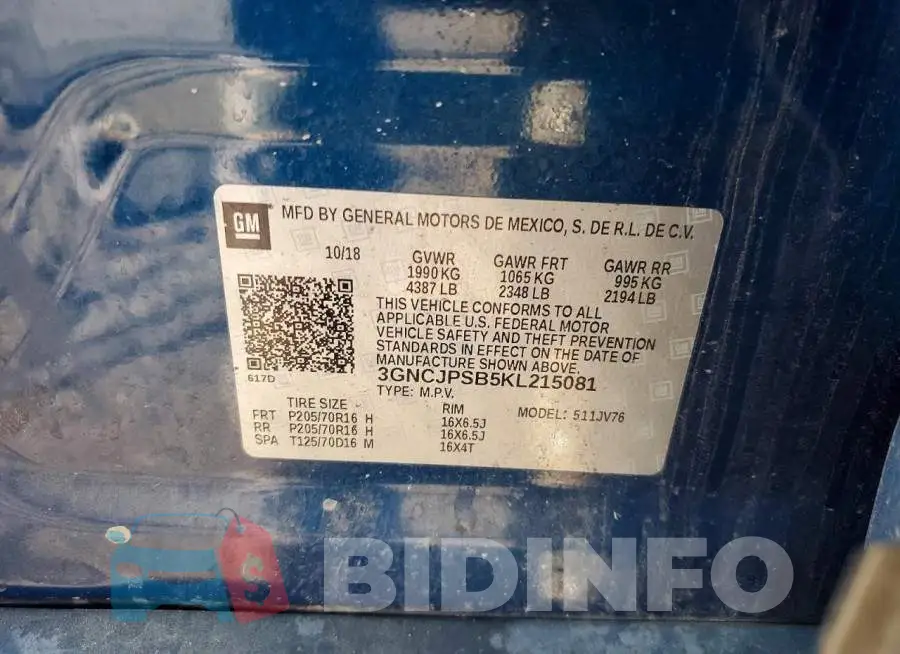 3GNCJPSB5KL215081 Photo# 13