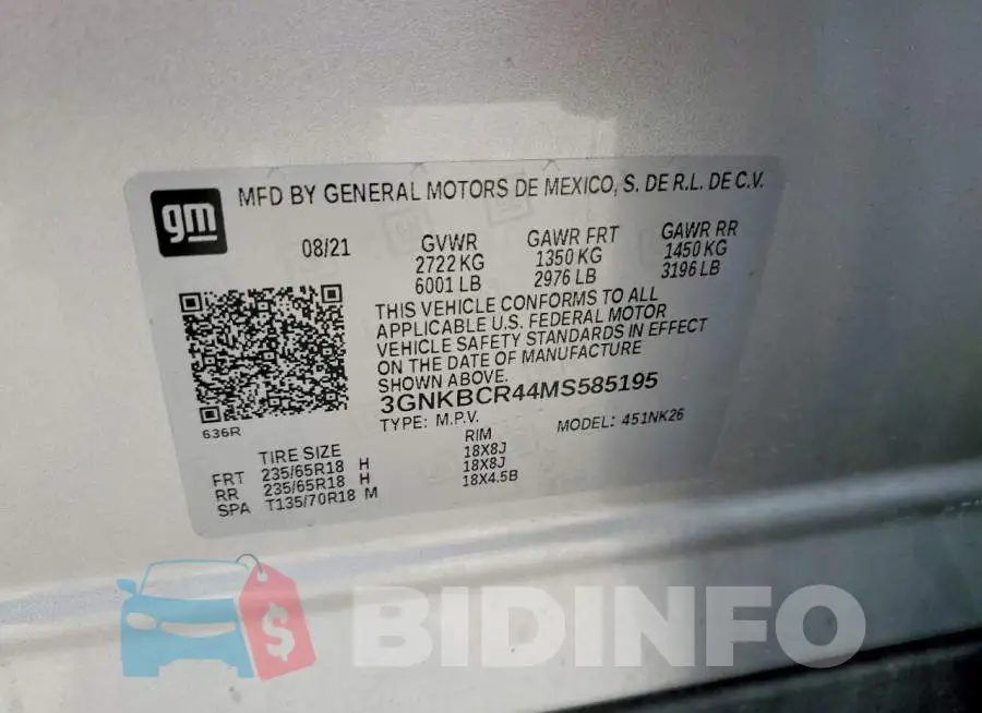 3GNKBCR44MS585195 Photo# 13