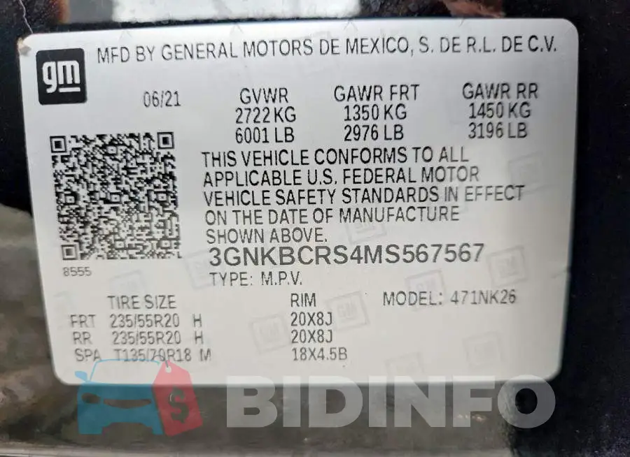 3GNKBCRS4MS567567 Photo# 14