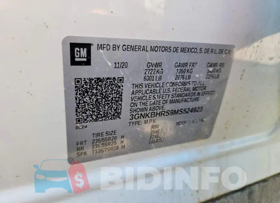 3GNKBHRS9MS524923 Photo# 13