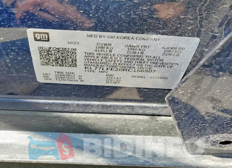 KL77LFE20RC156907 Photo# 14