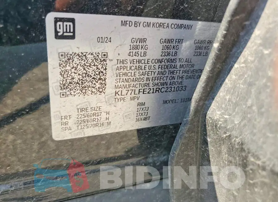 KL77LFE21RC231033 Photo# 12