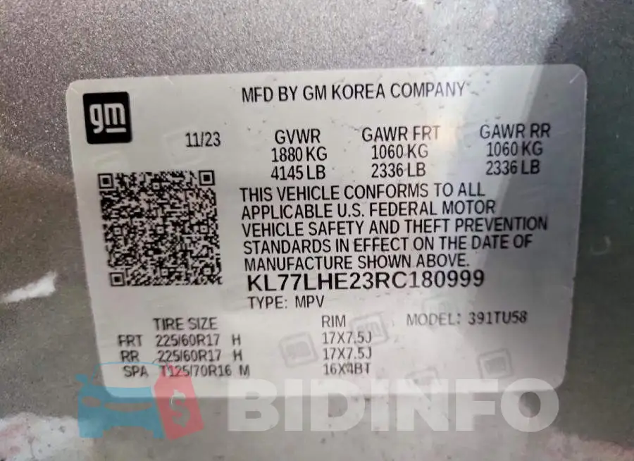 KL77LHE23RC180999 Photo# 14