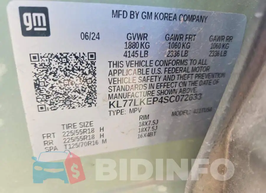 KL77LKEP4SC072633 Photo# 12