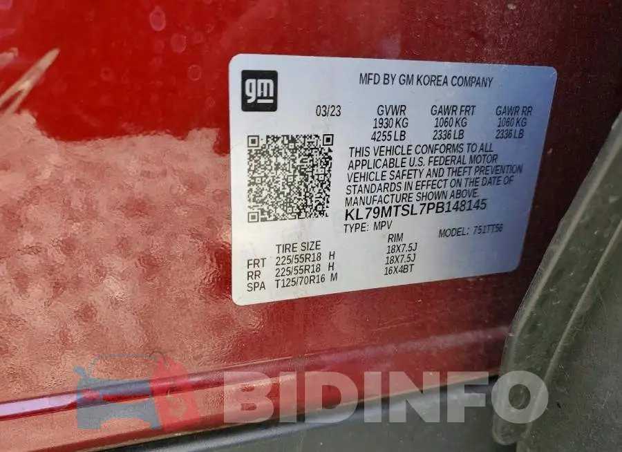 KL79MTSL7PB148145 Photo# 14