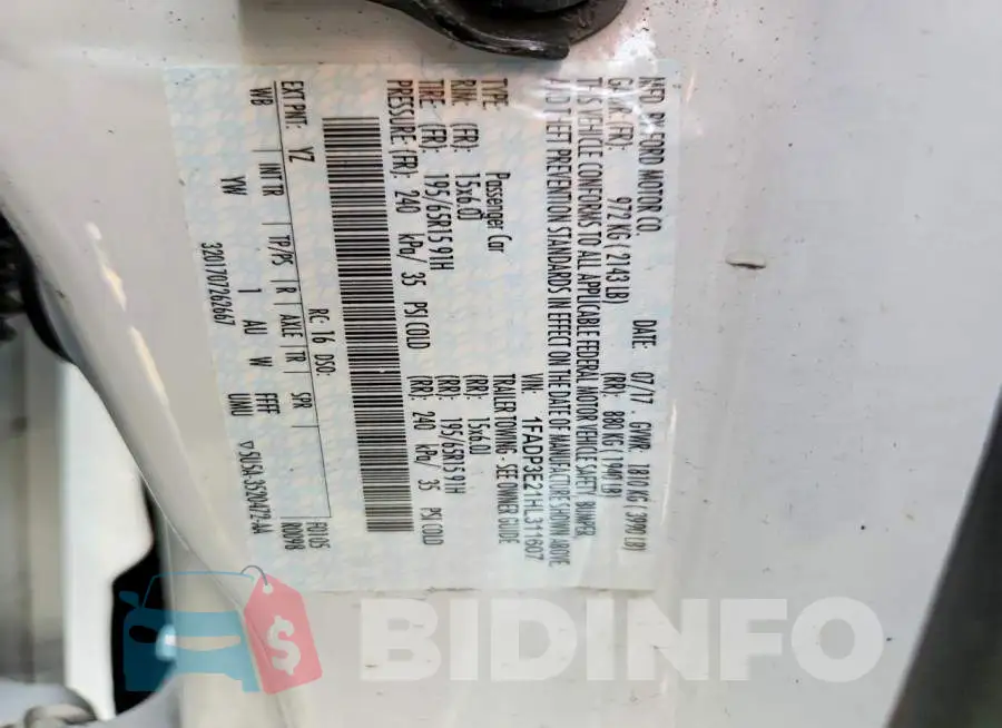 1FADP3E21HL311607 Photo# 13