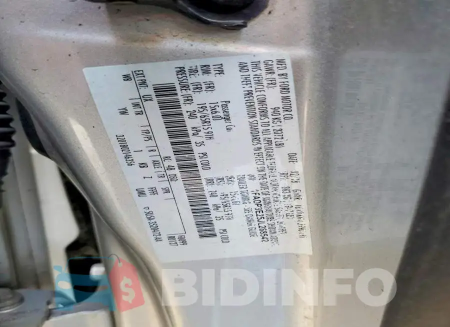 1FADP3E25JL268542 Photo# 12