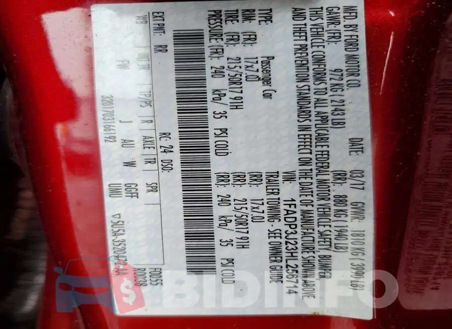 1FADP3J23HL256714 Photo# 12