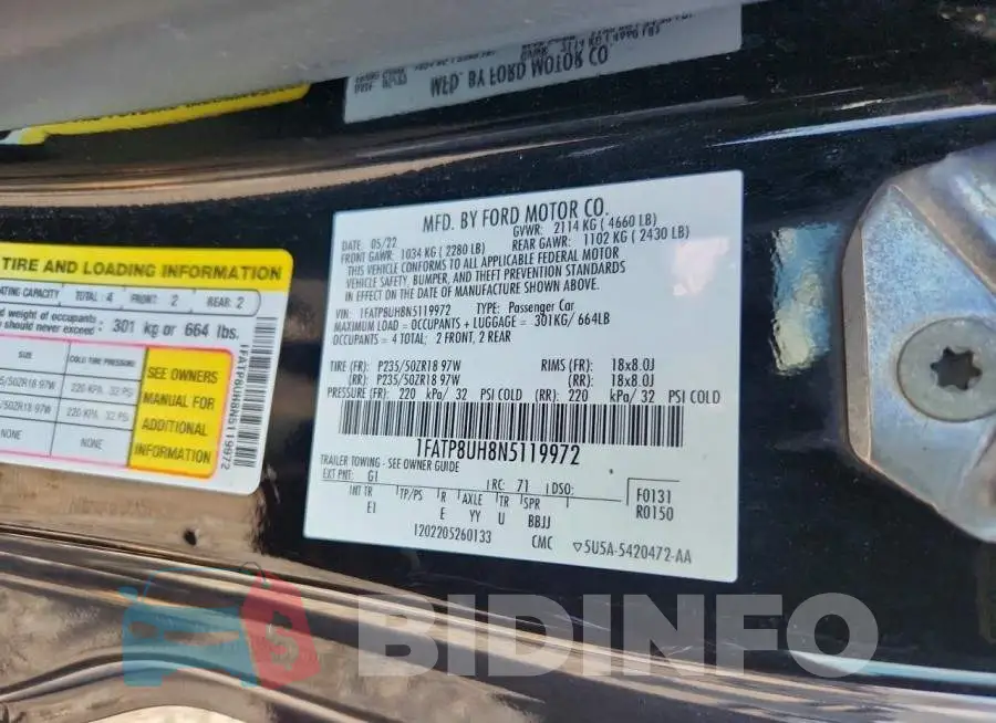 1FATP8UH8N5119972 Photo# 12