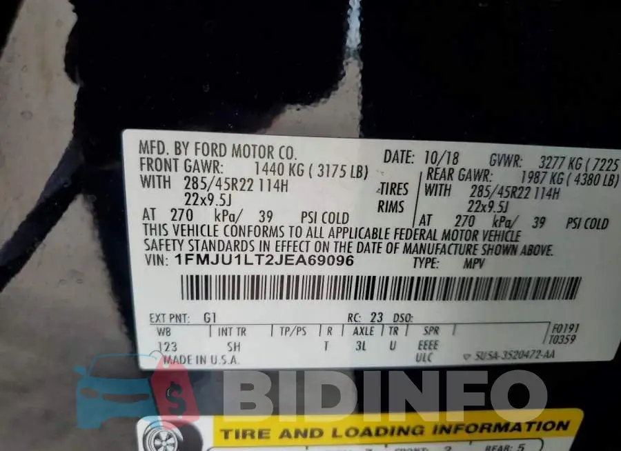 1FMJU1LT2JEA69096 Photo# 13
