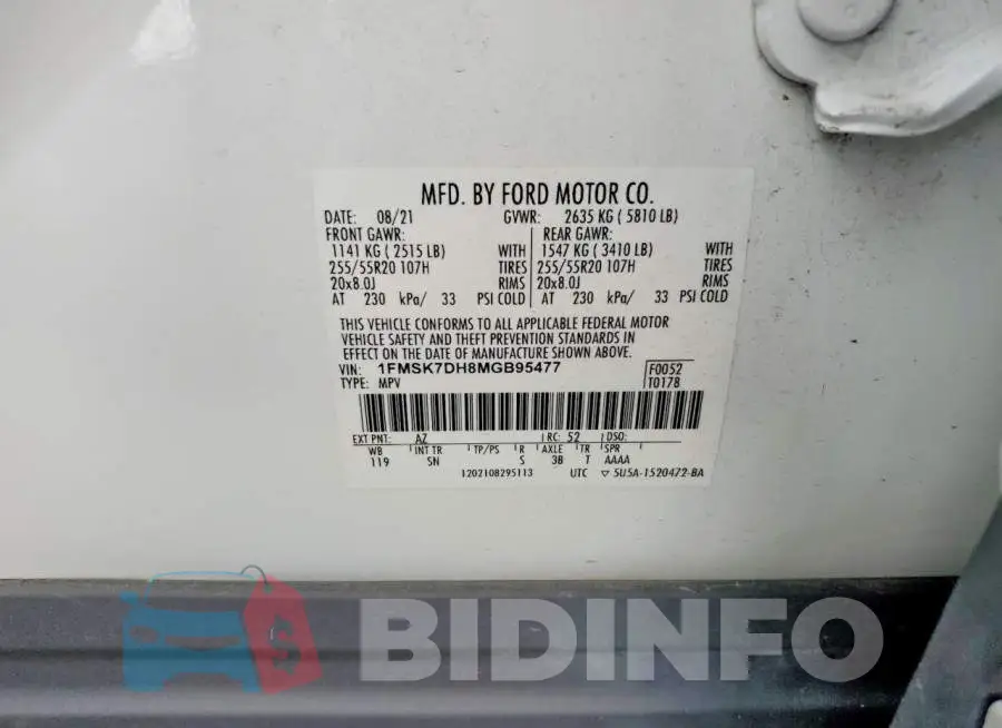 1FMSK7DH8MGB95477 Photo# 13