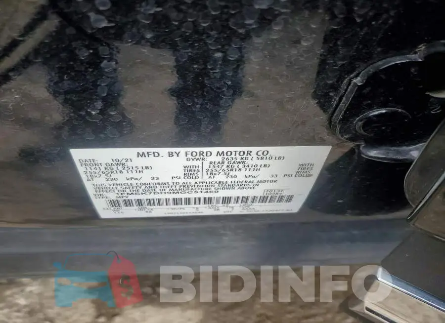 1FMSK7DH9MGC51460 Photo# 13