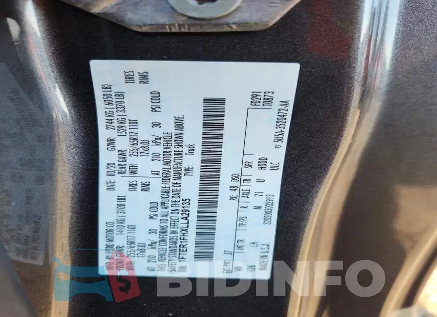 1FTER1FHXLLA29135 Photo# 12