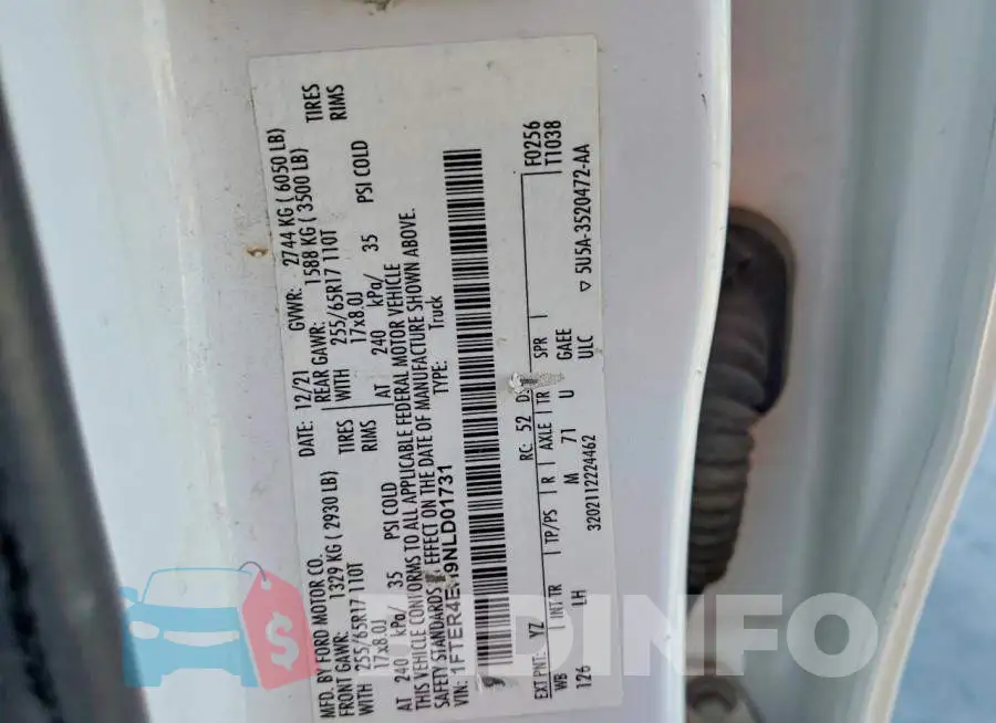 1FTER4EH9NLD01731 Photo# 12