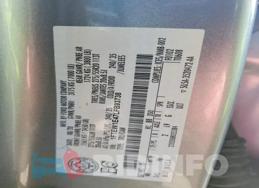 1FTEW1E47LFB93738 Photo# 12