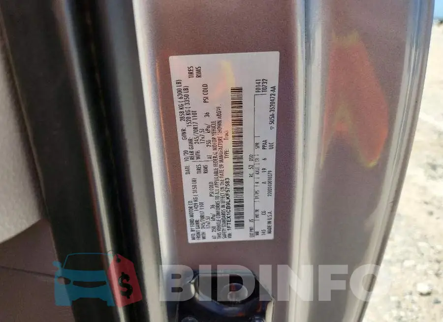 1FTEX1CB9LKF57583 Photo# 12
