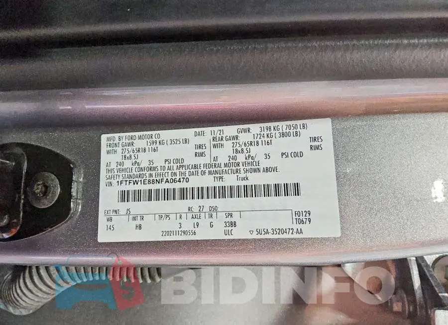 1FTFW1E88NFA06470 Photo# 13