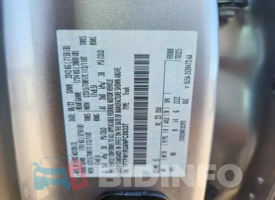 1FTFW1RG6NFC08337 Photo# 12
