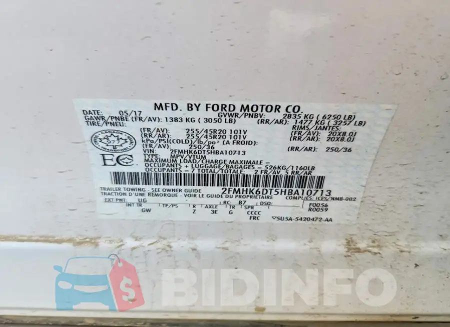 2FMHK6DT5HBA10713 Photo# 13
