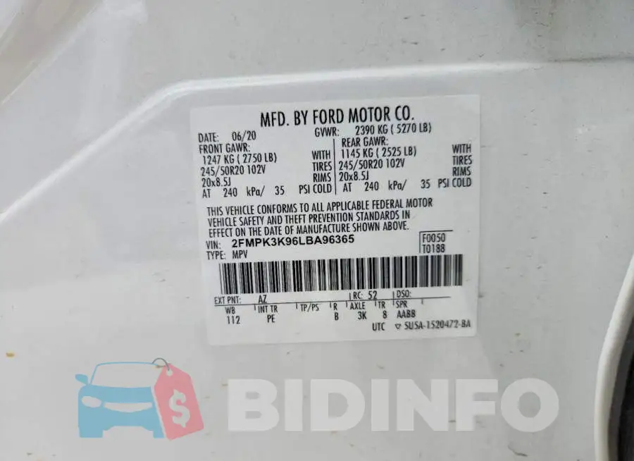 2FMPK3K96LBA96365 Photo# 14
