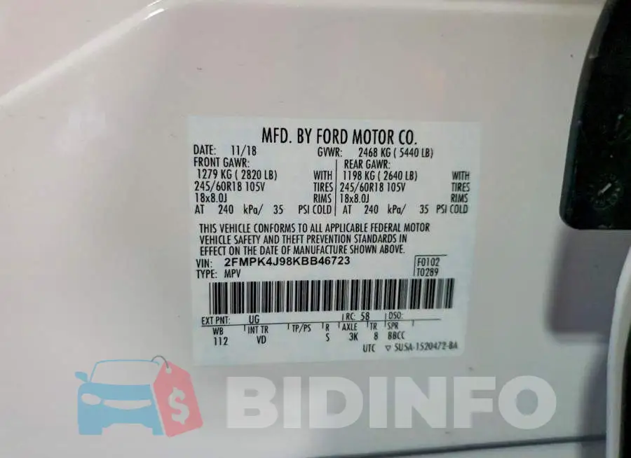 2FMPK4J98KBB46723 Photo# 13