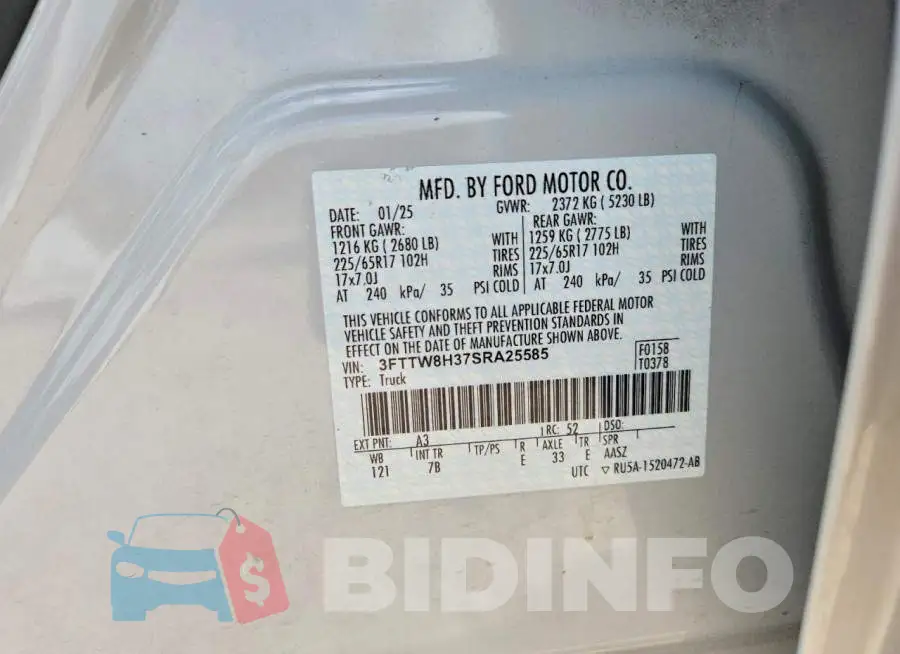 3FTTW8H37SRA25585 Photo# 12