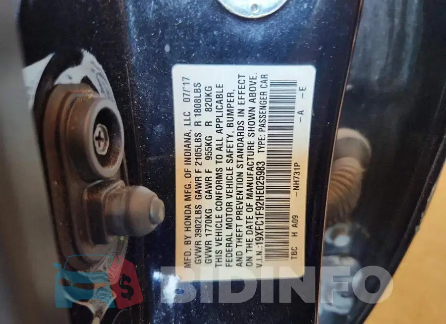 19XFC1F92HE025983 Photo# 12