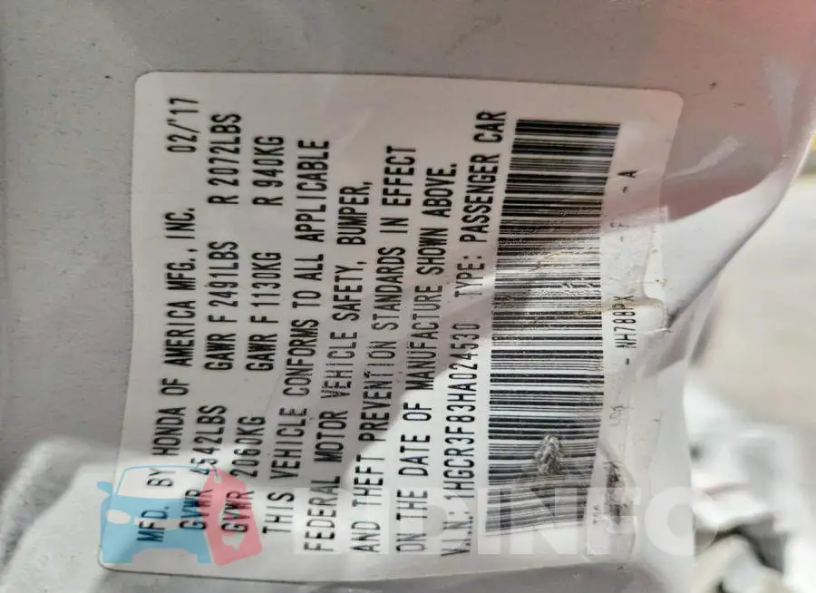 1HGCR3F83HA024530 Photo# 13