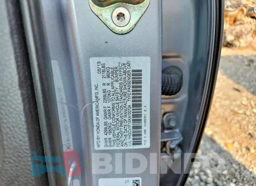 1HGCV1F1XKA100724 Photo# 12