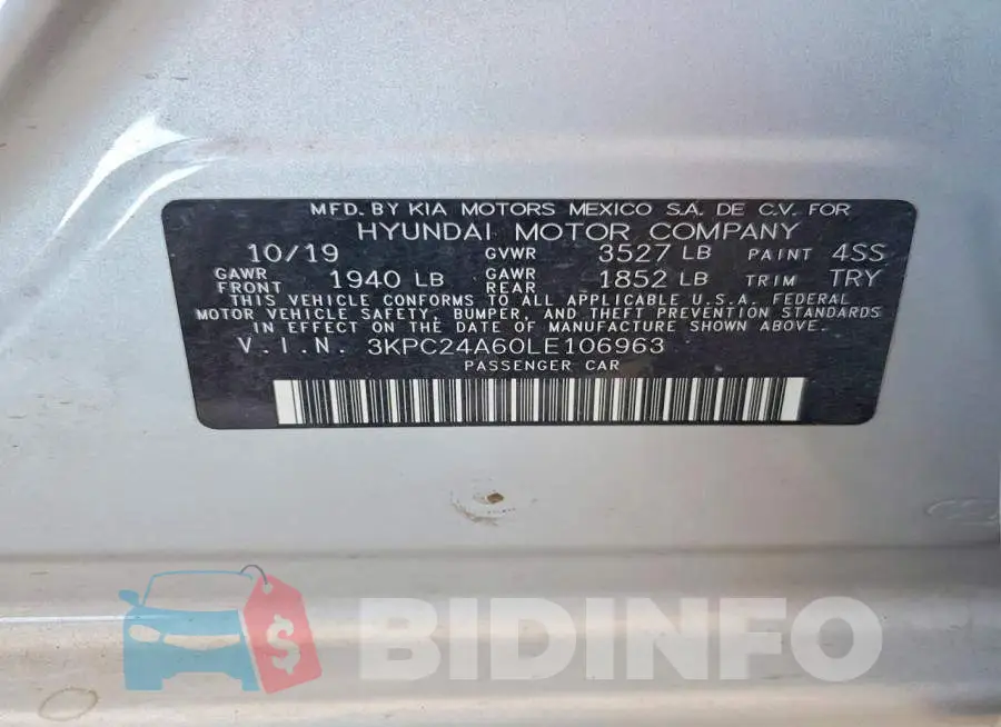 3KPC24A60LE106963 Photo# 12