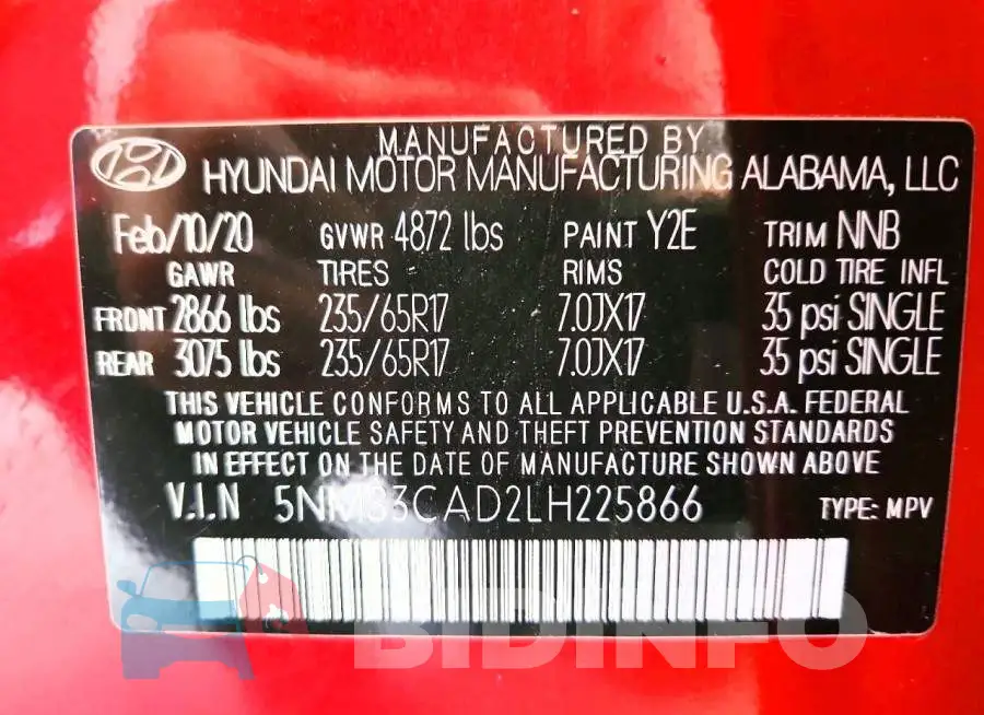 5NMS3CAD2LH225866 Photo# 14