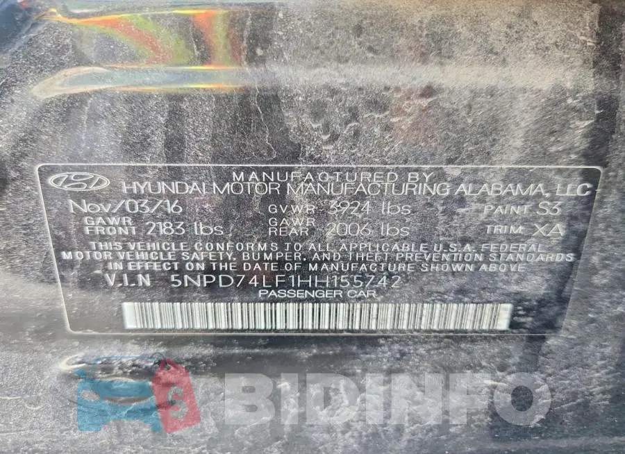 5NPD74LF1HH155742 Photo# 12